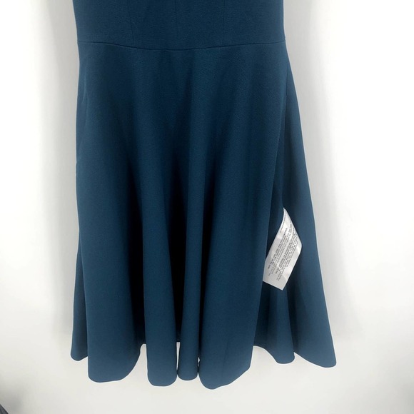 DRESS THE POPULATION Catalina Peacock Blue Fit & Flare Cocktail Dress XS NEW - Picture 6 of 11